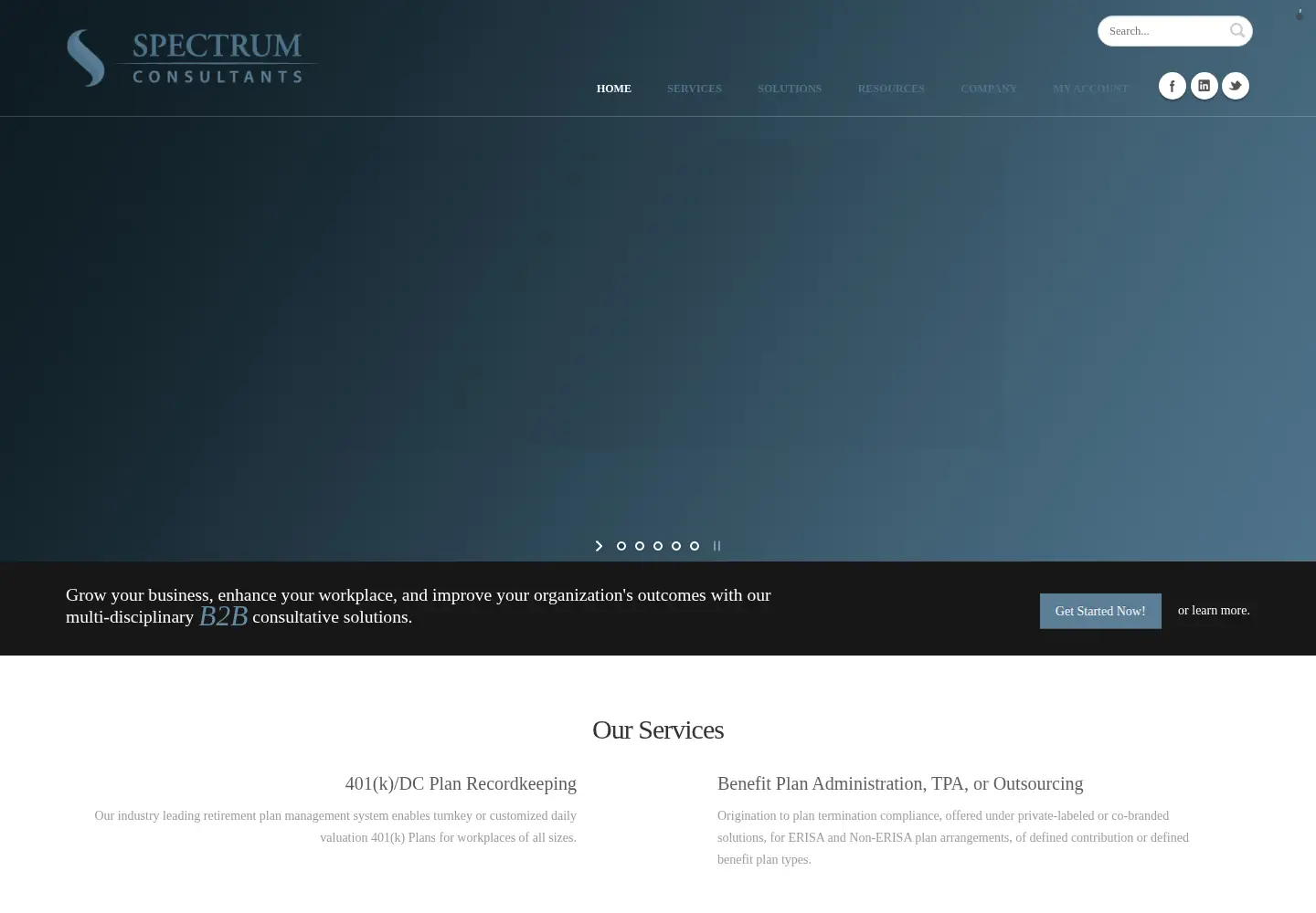 Screenshot of spconsultants.com