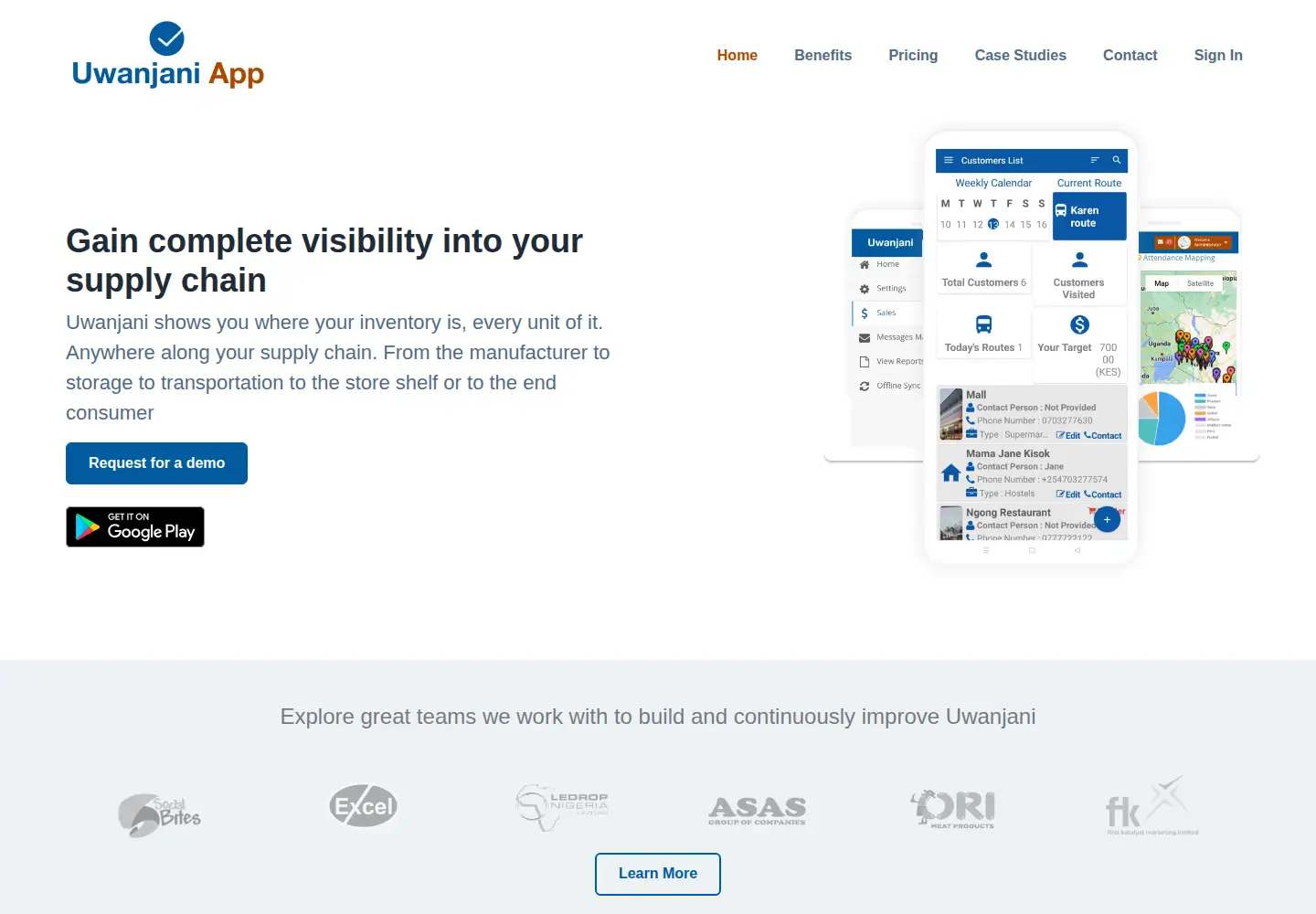 Captured homepage of uwanjani.app in the current scan