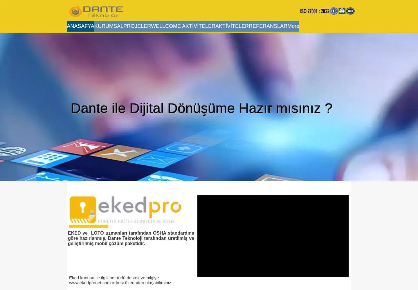 Screenshot of danteteknoloji.com