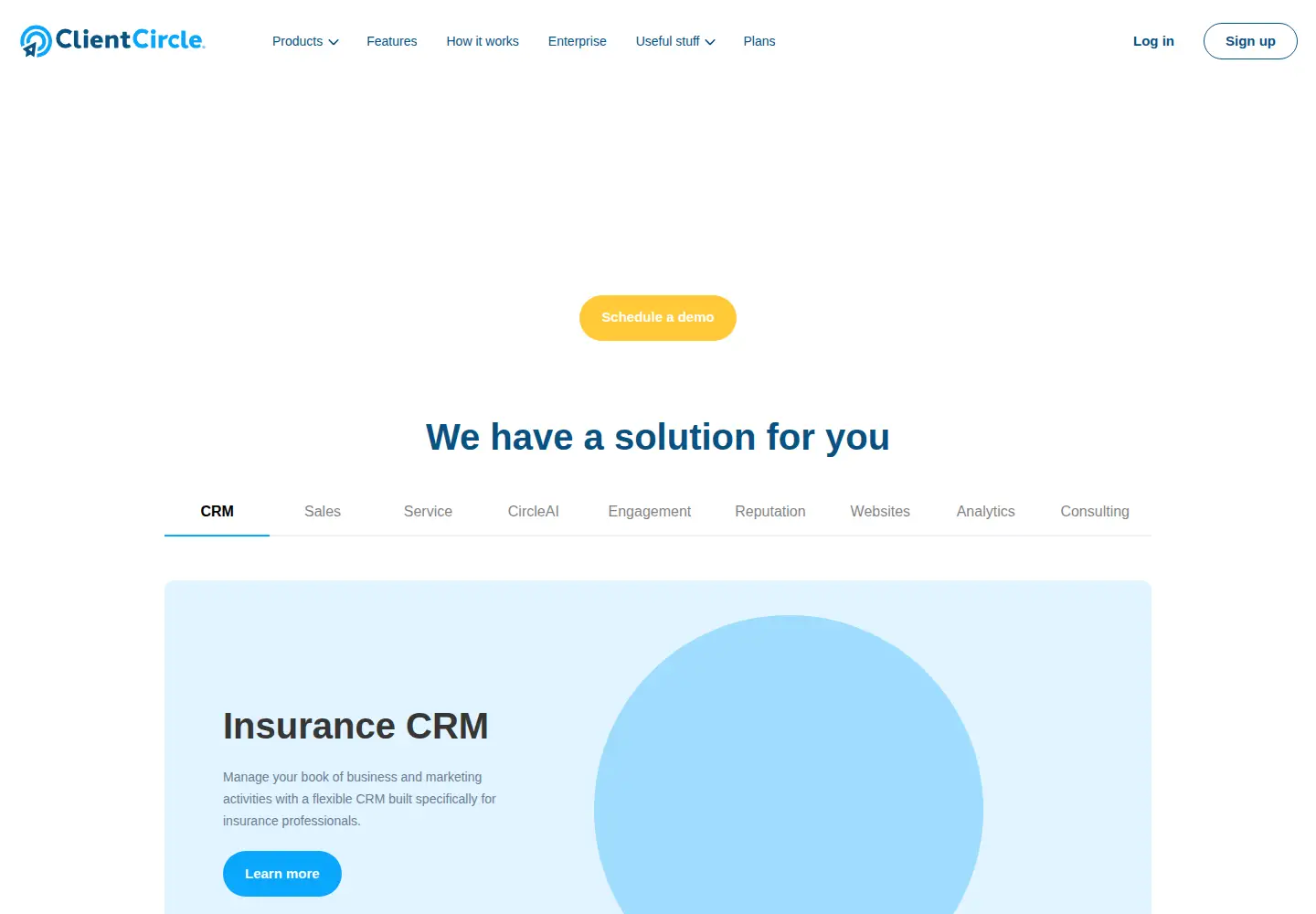 Screenshot of clientcircle.com