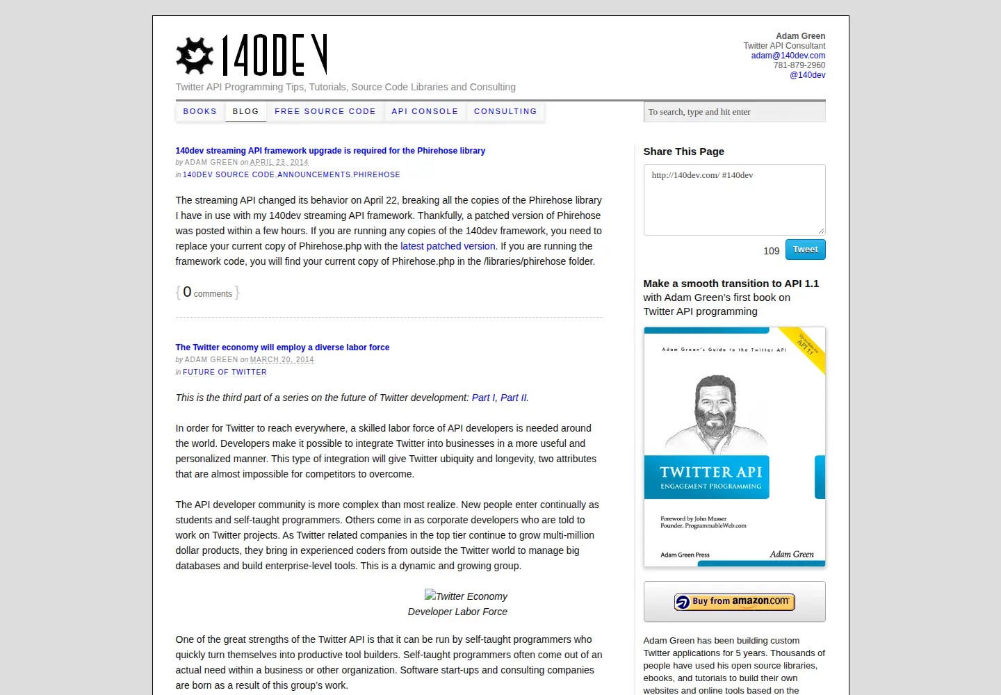 Screenshot of 140dev.com