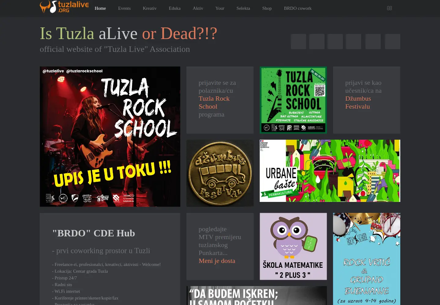 Screenshot of tuzlalive.org