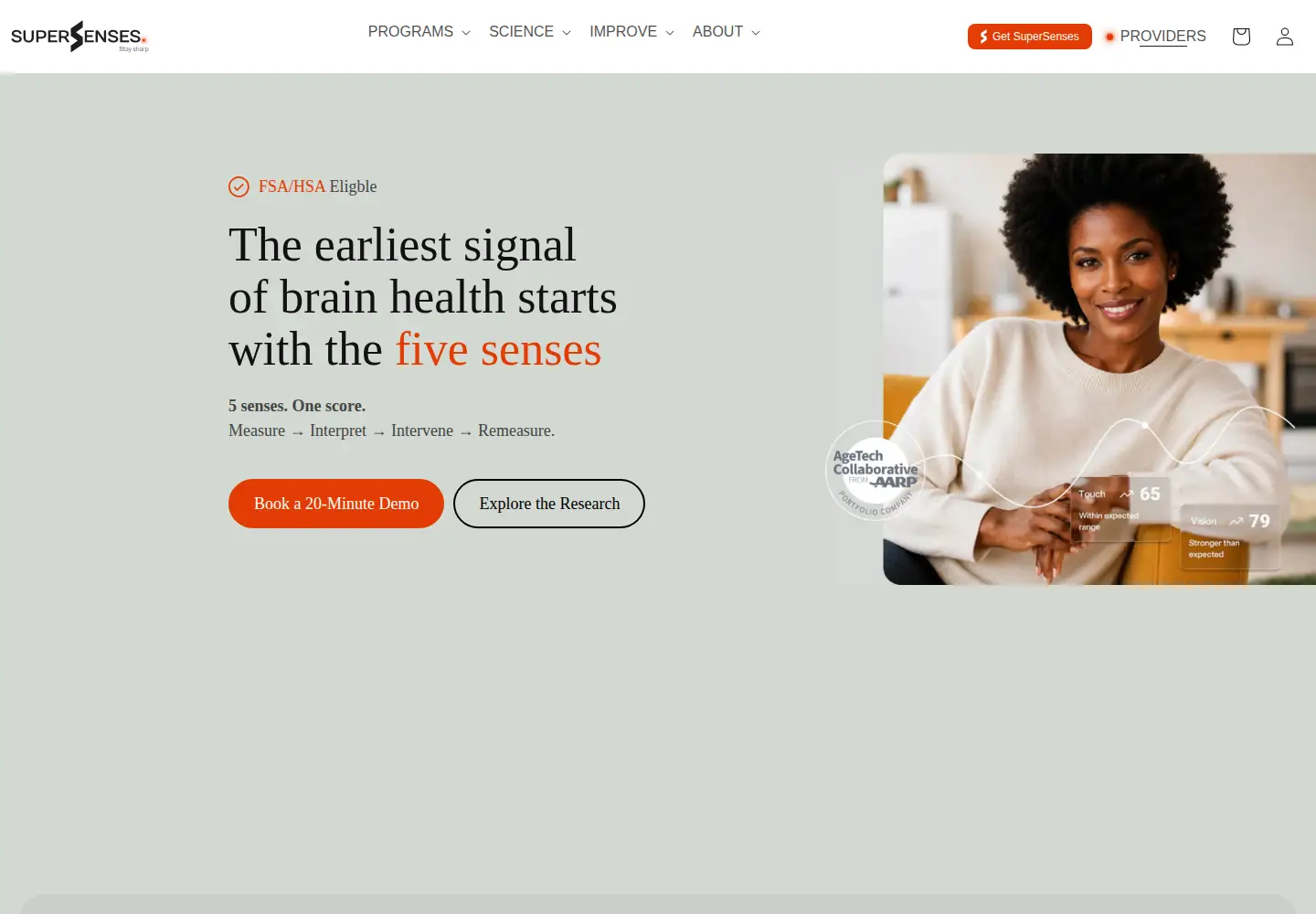Screenshot of super-senses.com