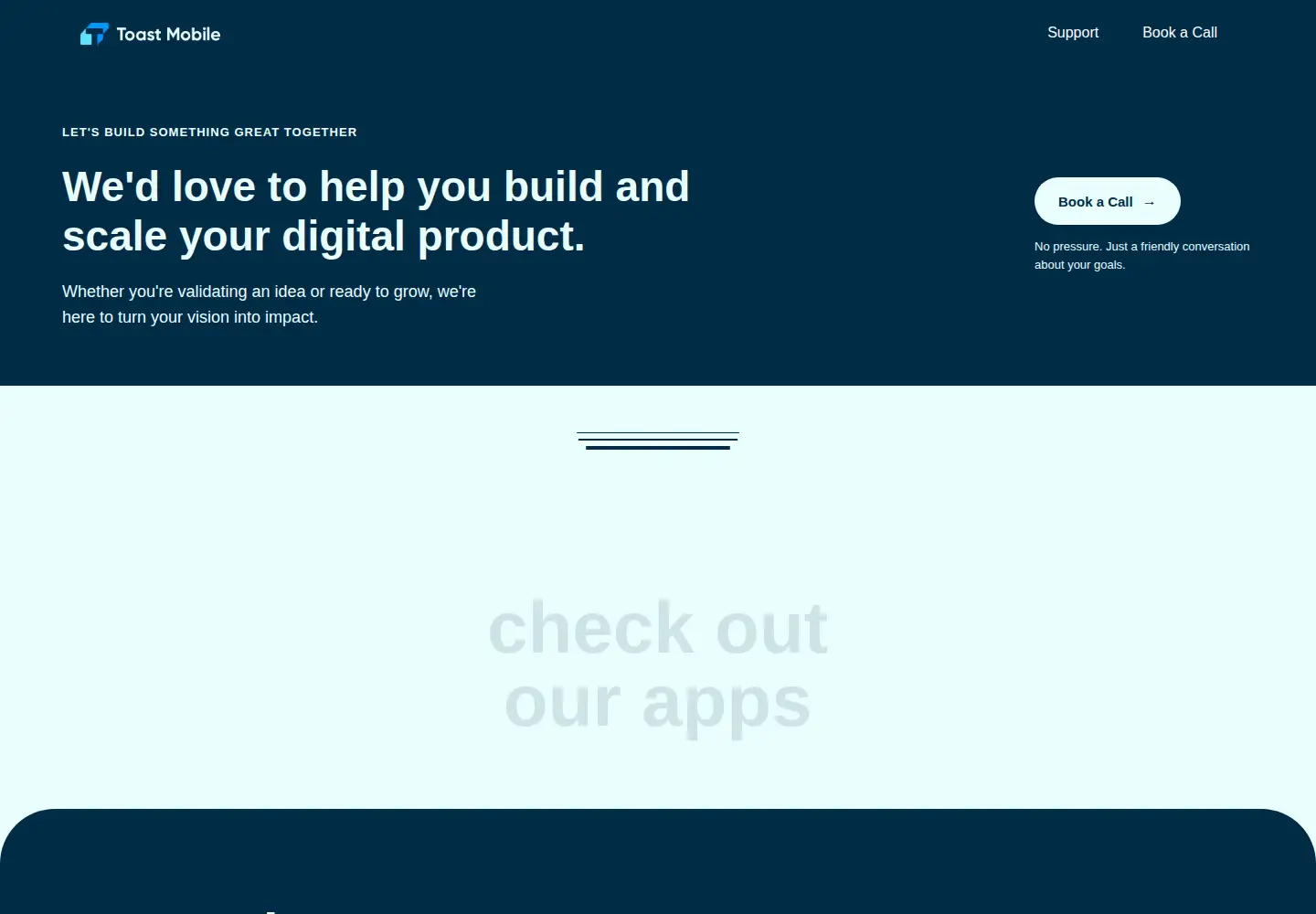 Captured homepage of toastmobile.com in the current scan