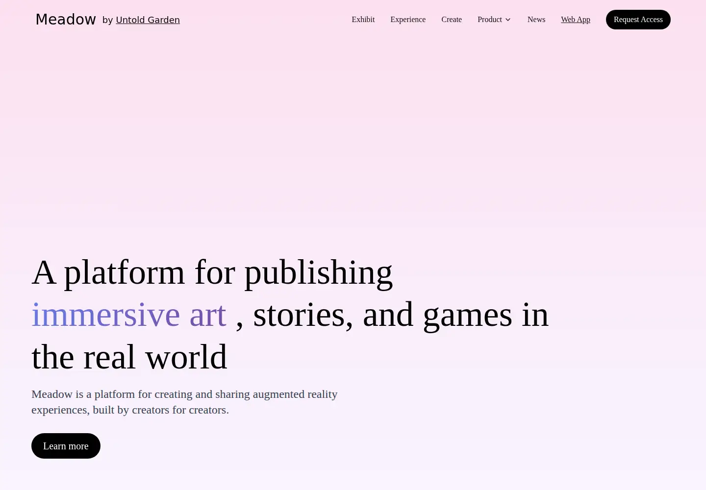 Screenshot of meadow.space