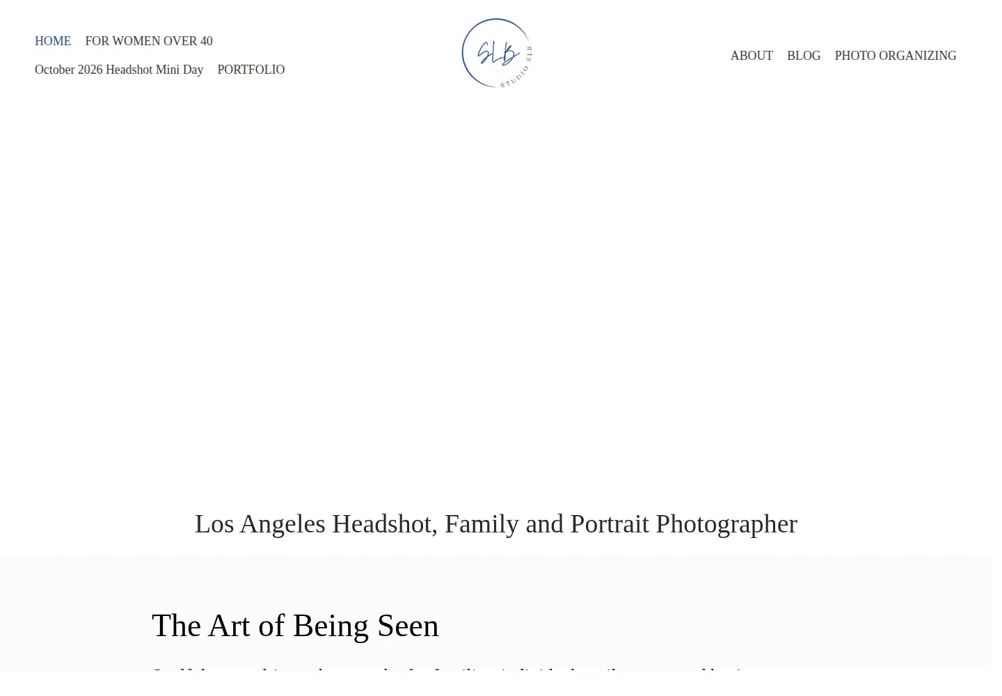 Captured homepage of studioslbphoto.com in the current scan