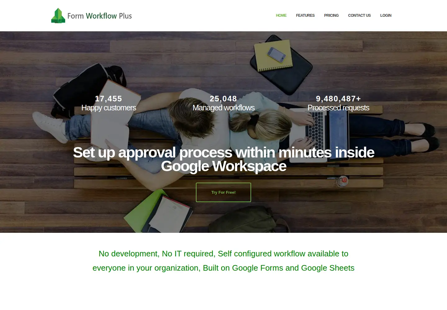 Screenshot of formworkflowplus.com