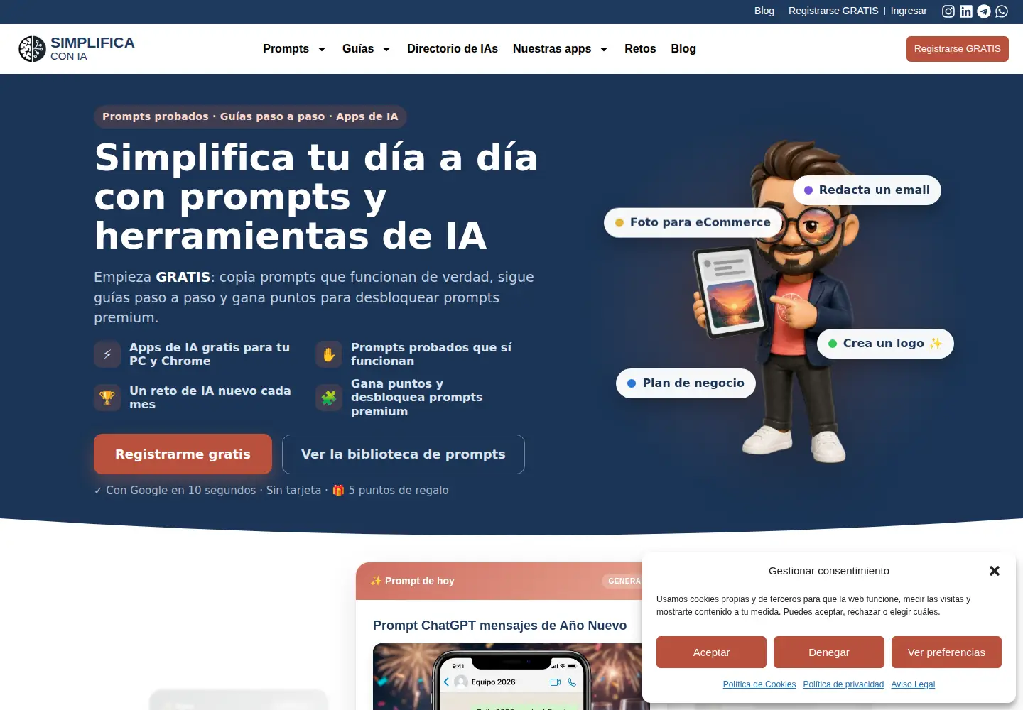 Captured homepage of simplificaconia.com in the current scan