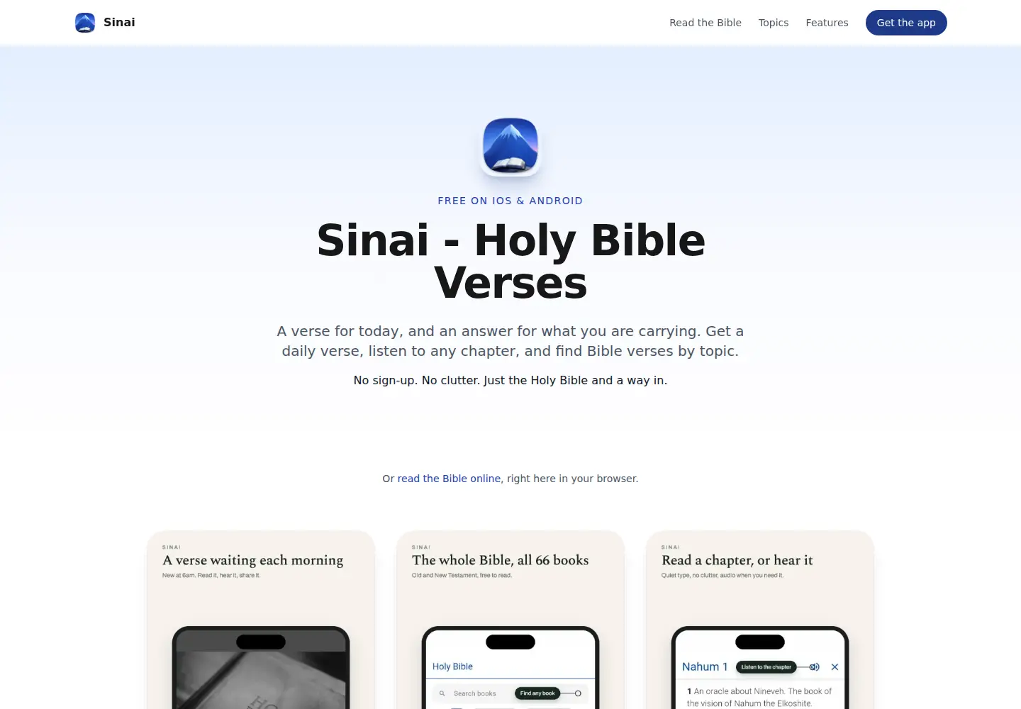 Screenshot of sacredscriptures.xyz