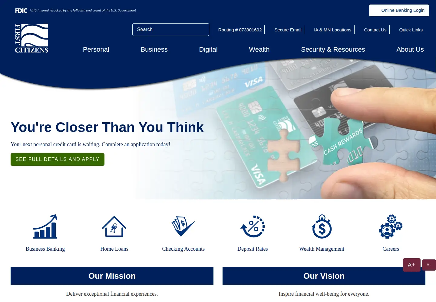 Screenshot of myfcb.bank
