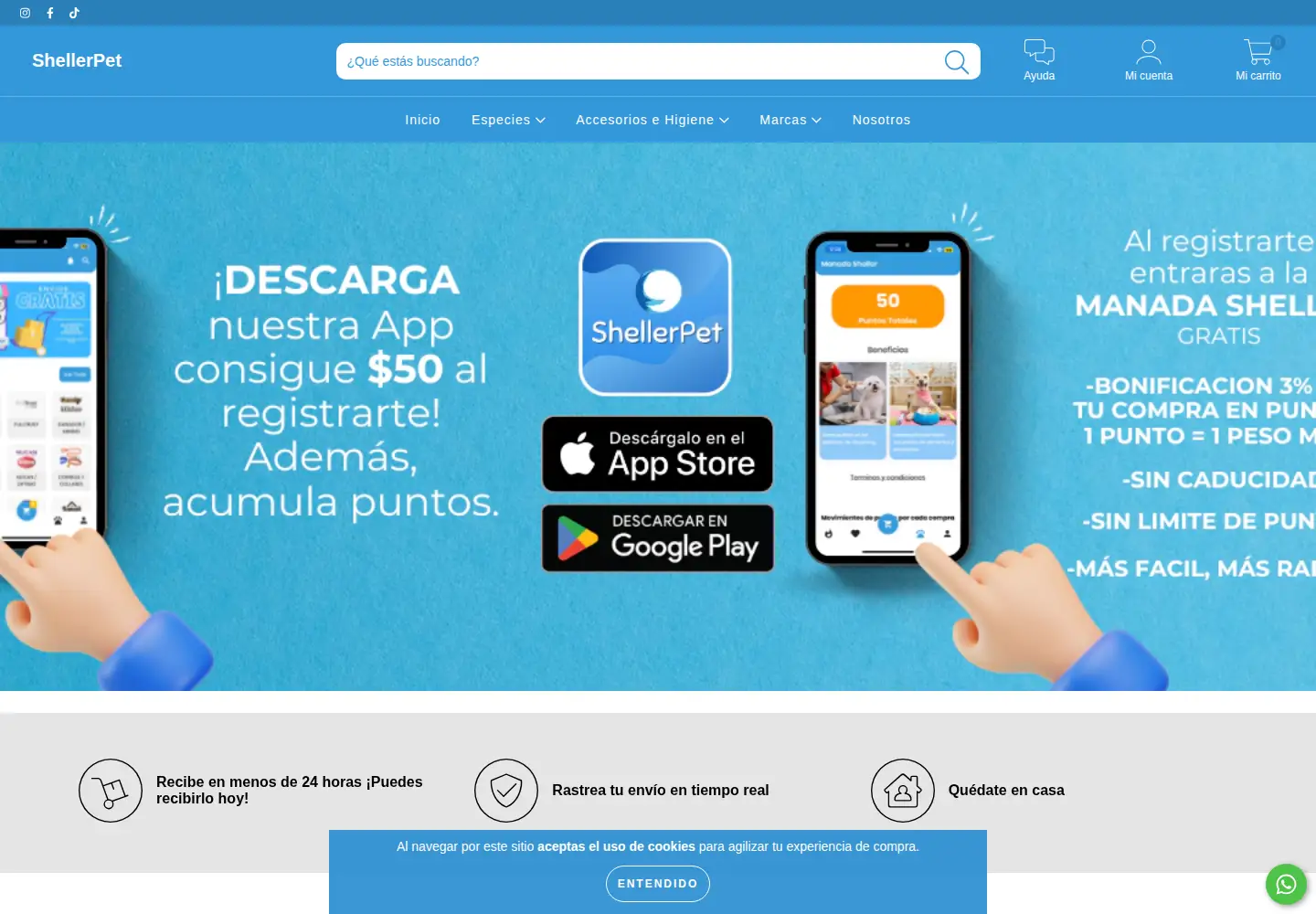 Screenshot of shellerpet.com