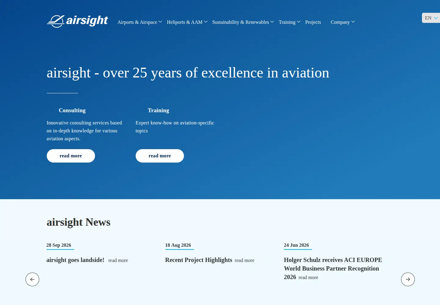Screenshot of airsight.de