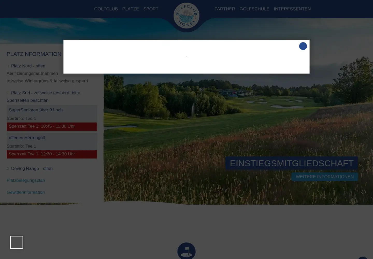 Screenshot of golfclubhoesel.de