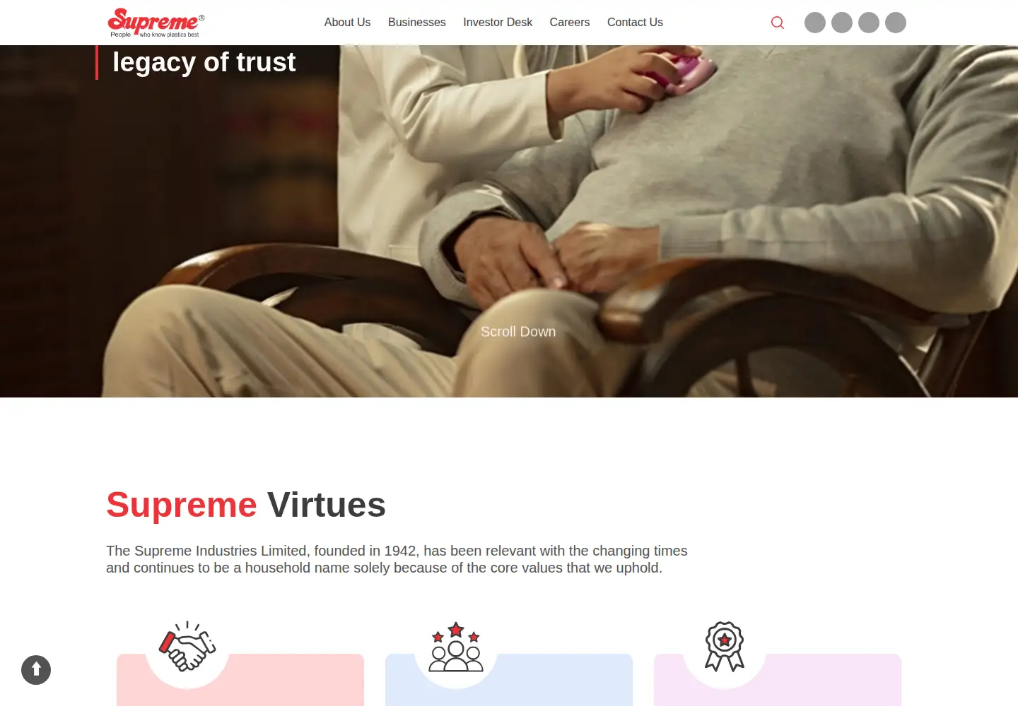 Screenshot of supreme.co.in