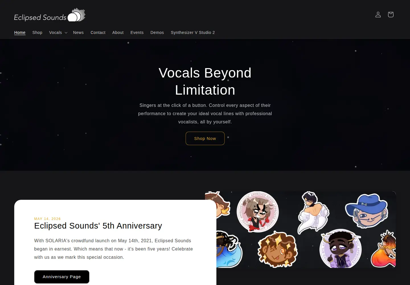 Screenshot of eclipsedsounds.com