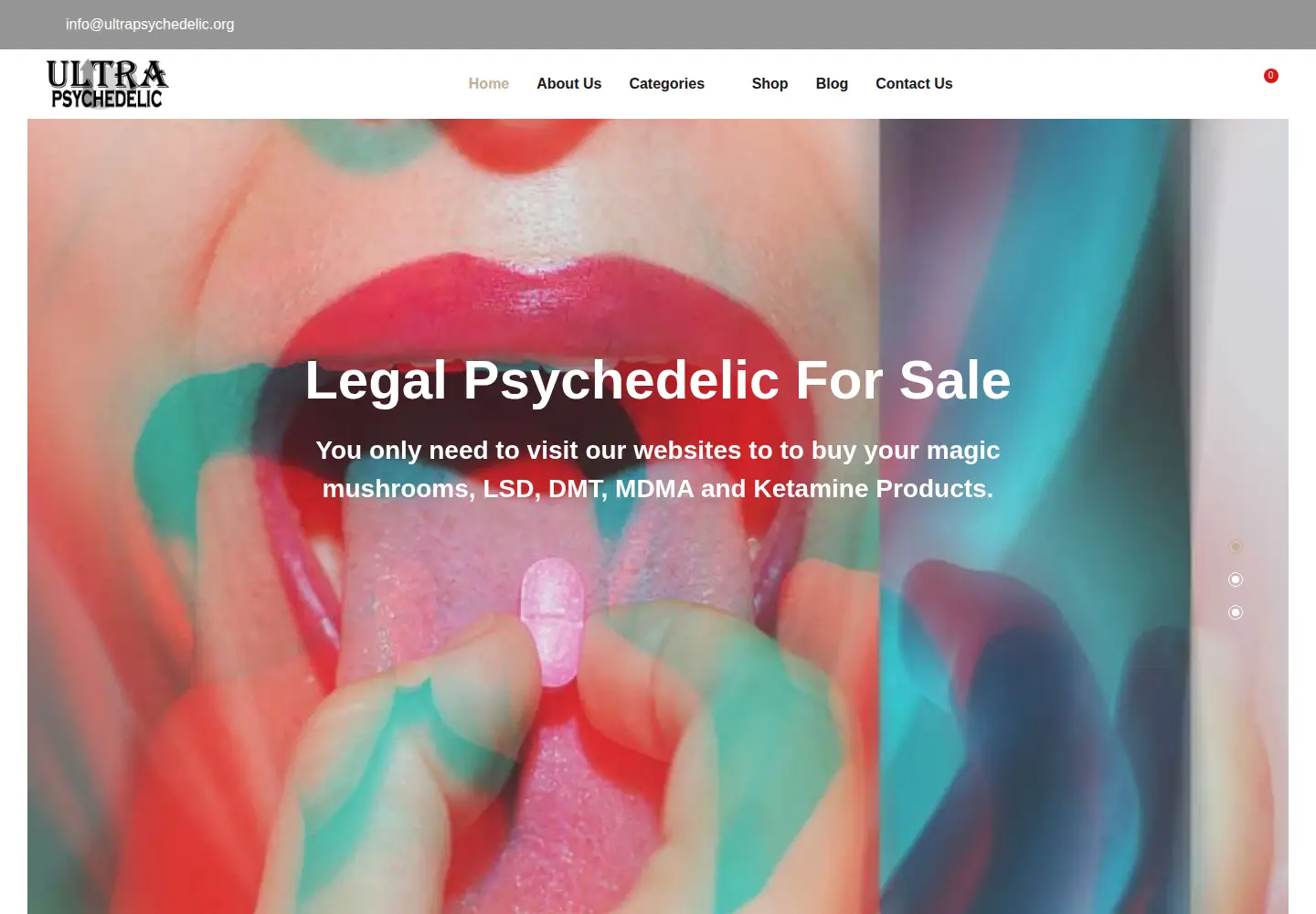 Screenshot of ultrapsychedelic.org