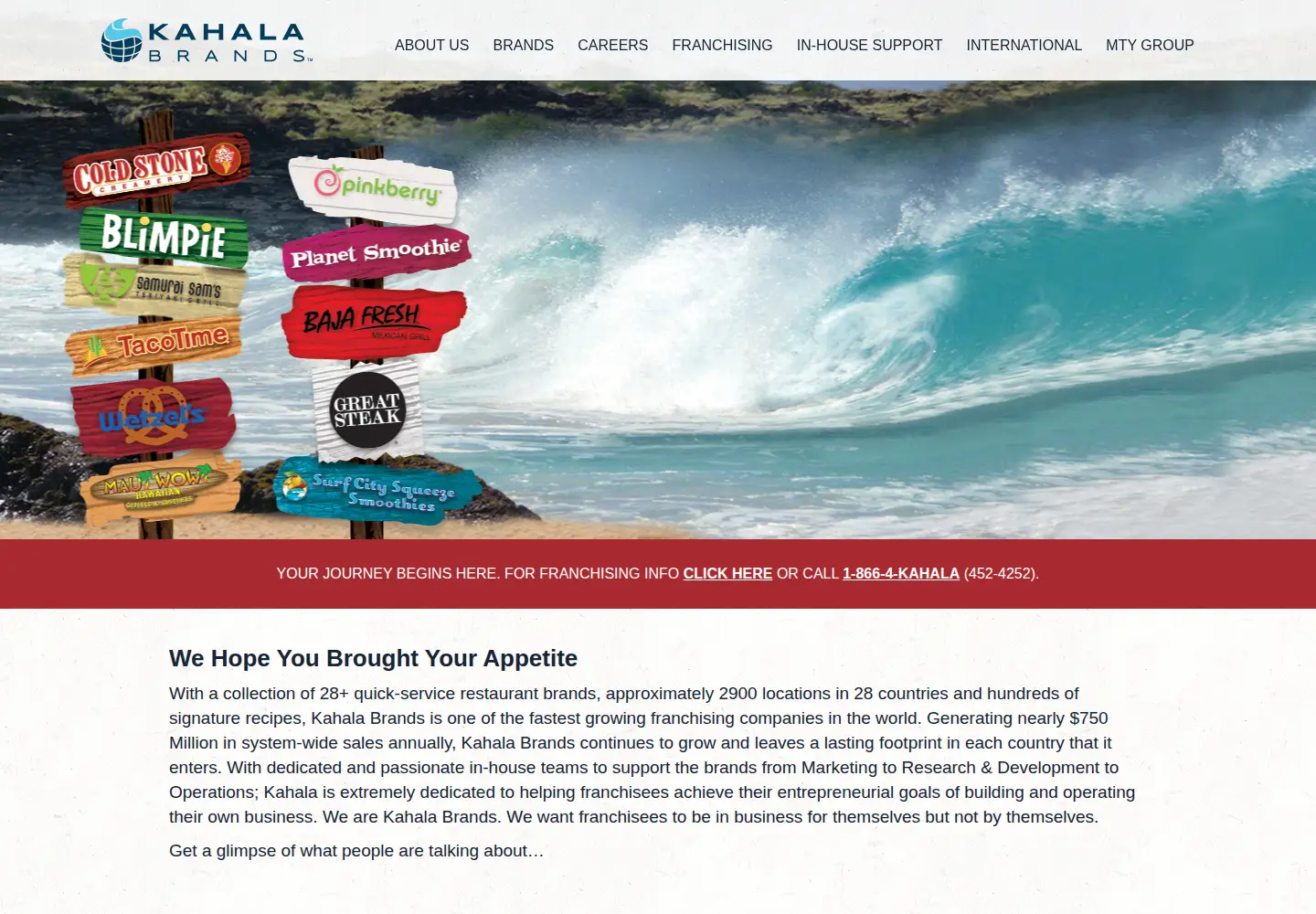 Captured homepage of kahalamgmt.com in the current scan