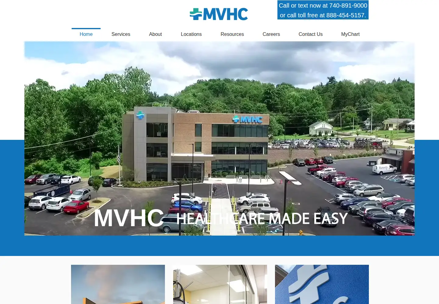 Screenshot of mvhccares.org