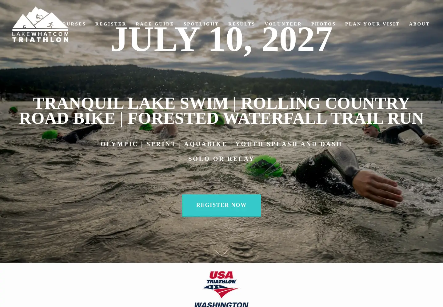 Screenshot of lakewhatcomtriathlon.com