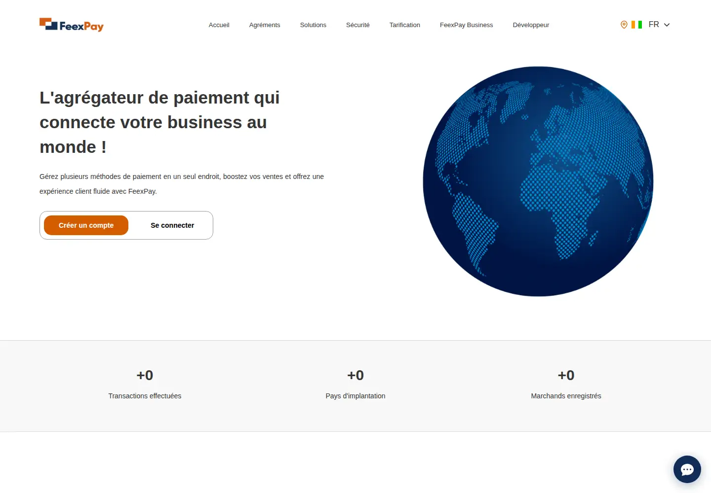 Captured homepage of feexpay.me in the current scan