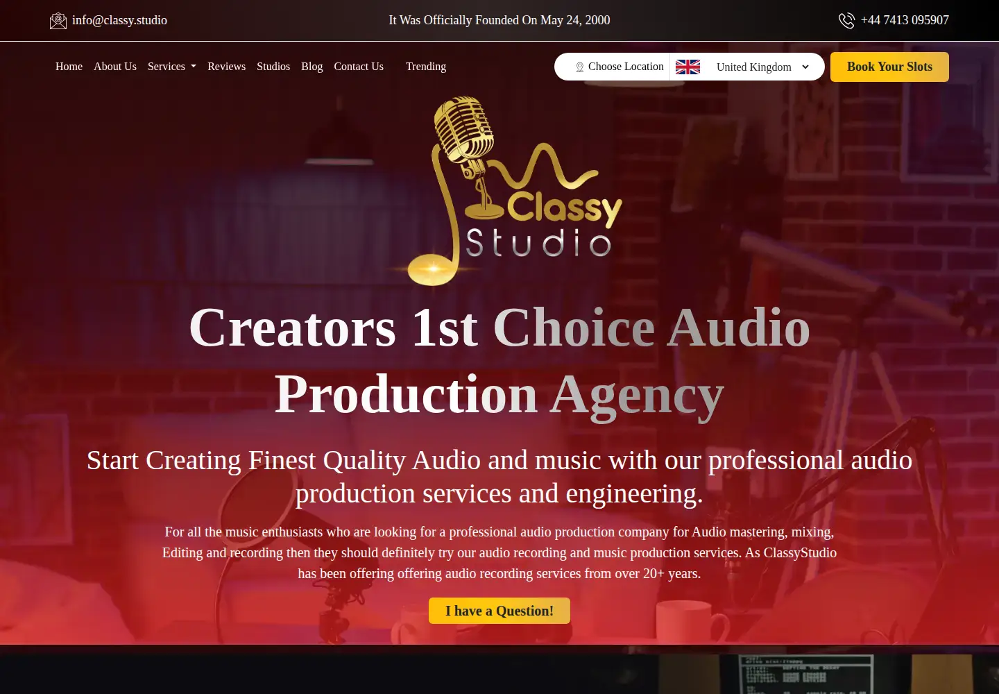Screenshot of classy.studio