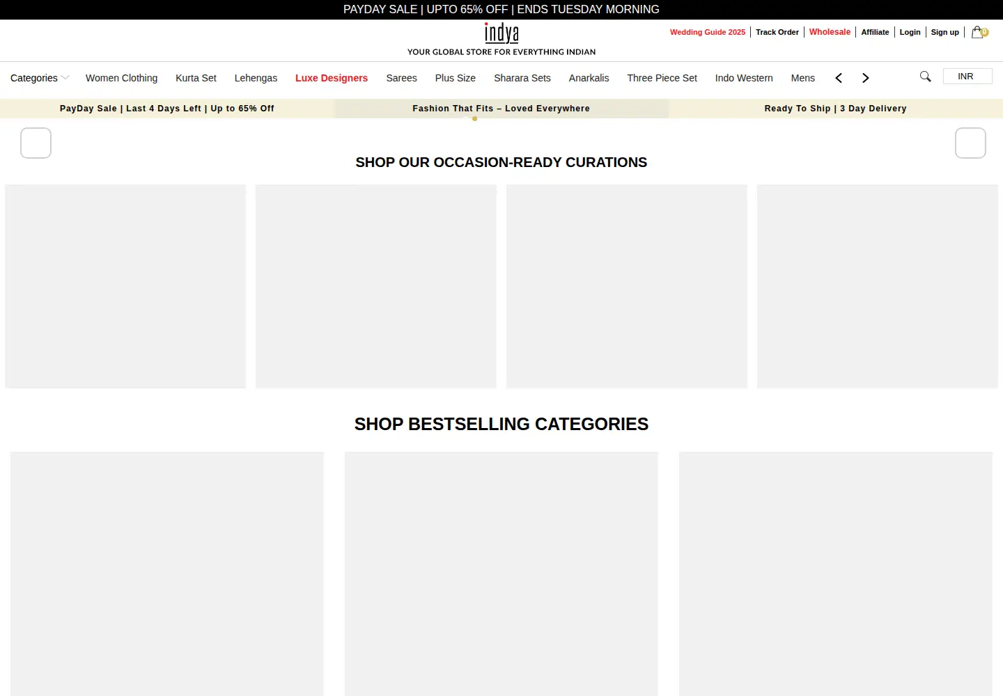 Captured homepage of houseofindya.com in the current scan