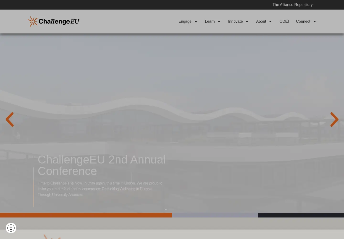 Screenshot of challenge-eu.eu