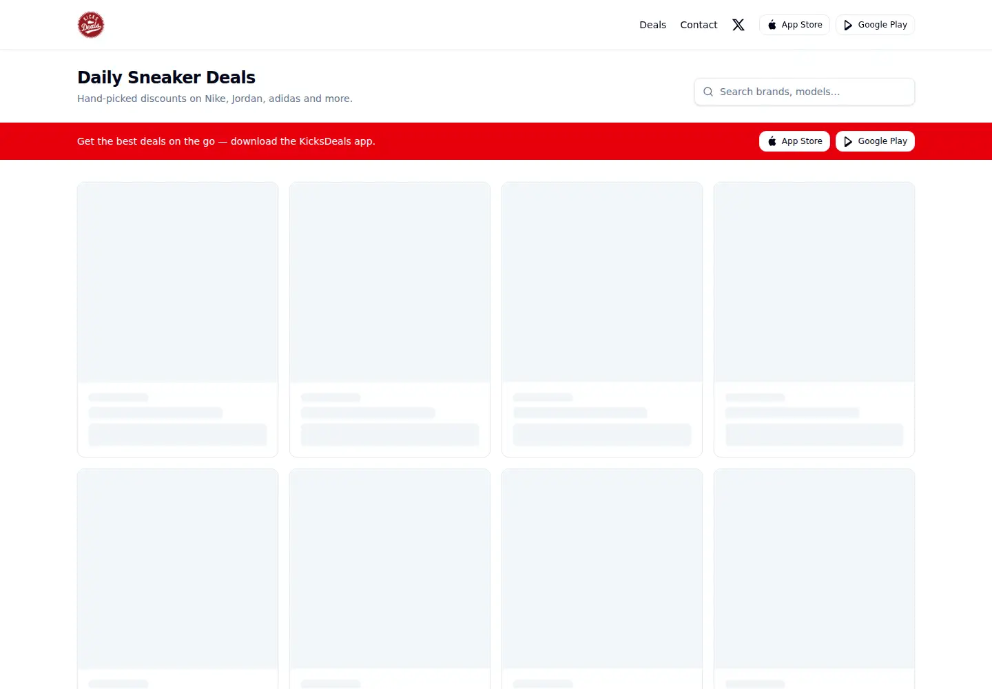 Screenshot of kicksdeals.com
