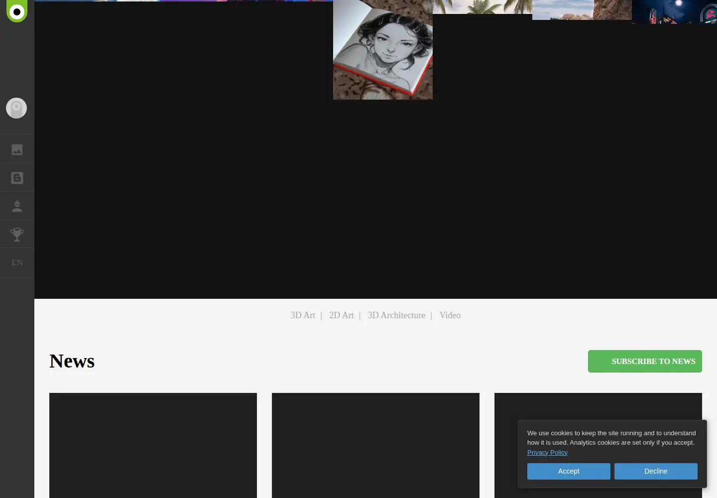 Captured homepage of renderu.com in the current scan