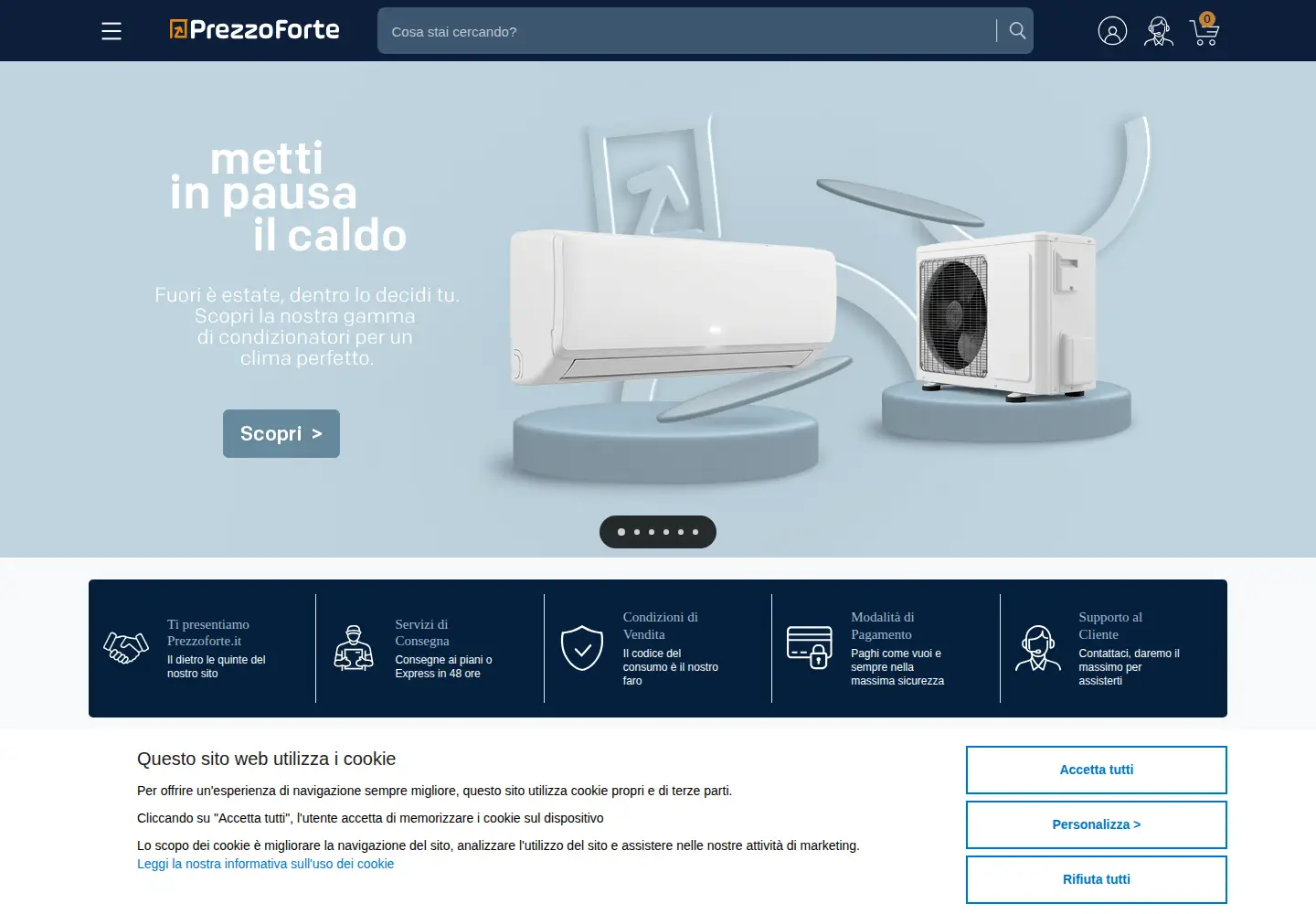 Screenshot of prezzoforte.it