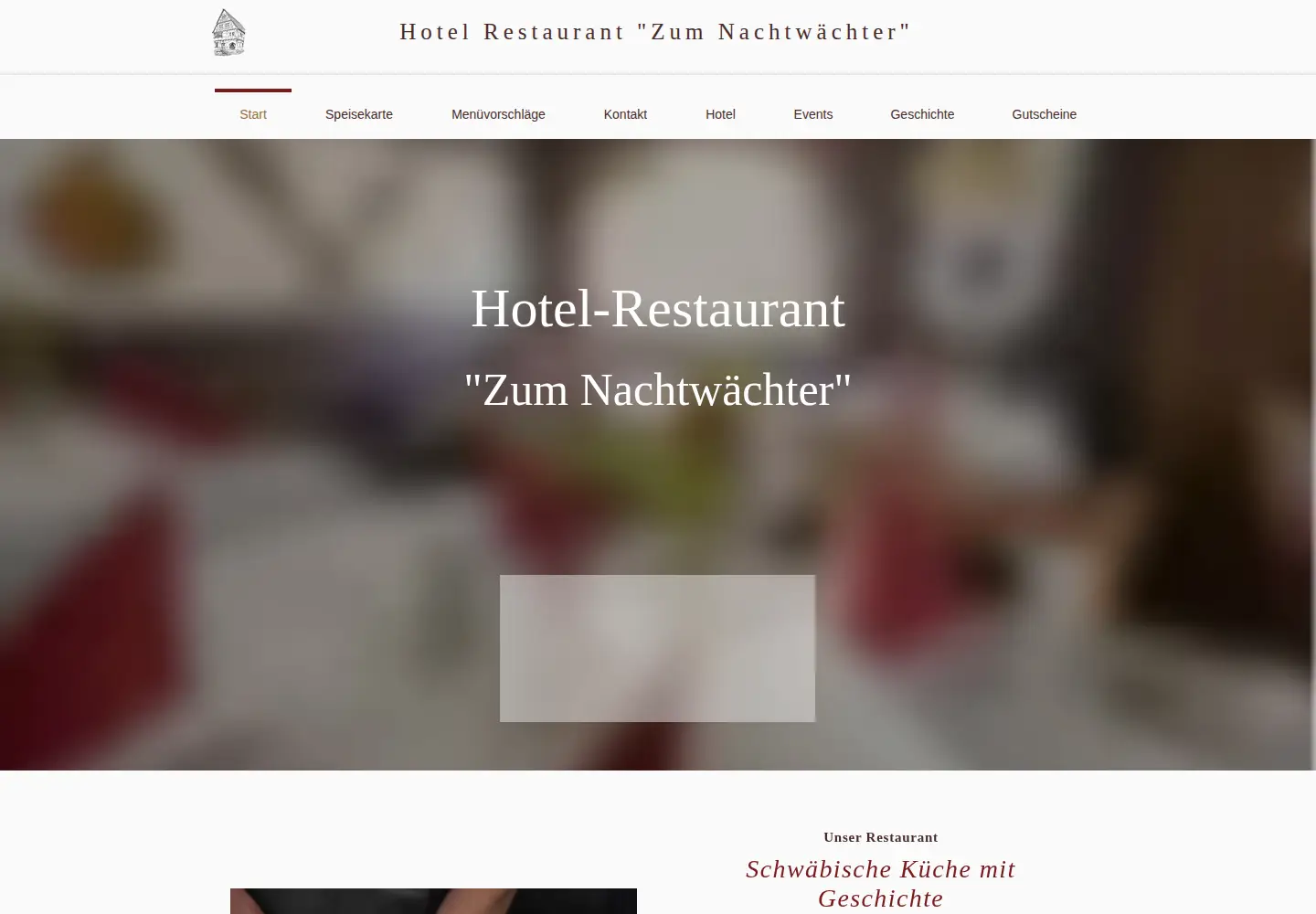 Screenshot of hotelrestaurant-nachtwaechter.de