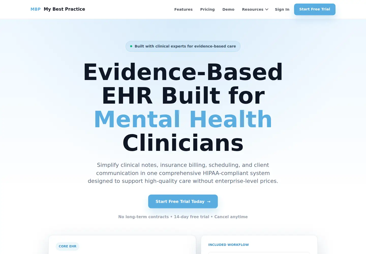 Screenshot of mbpractice.com