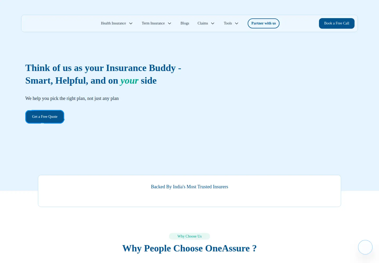 Screenshot of oneassure.in