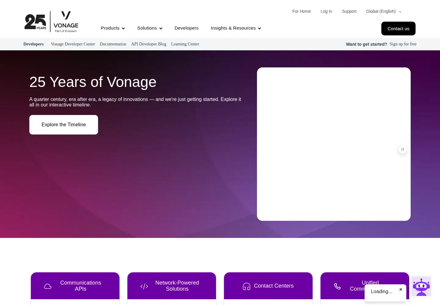 Screenshot of vonagebusiness.com
