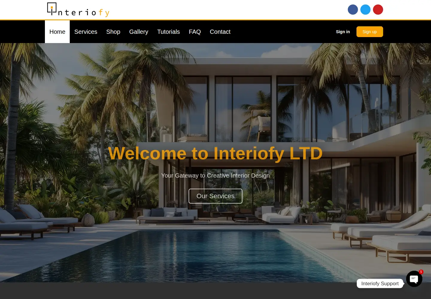 Screenshot of interiofy.net