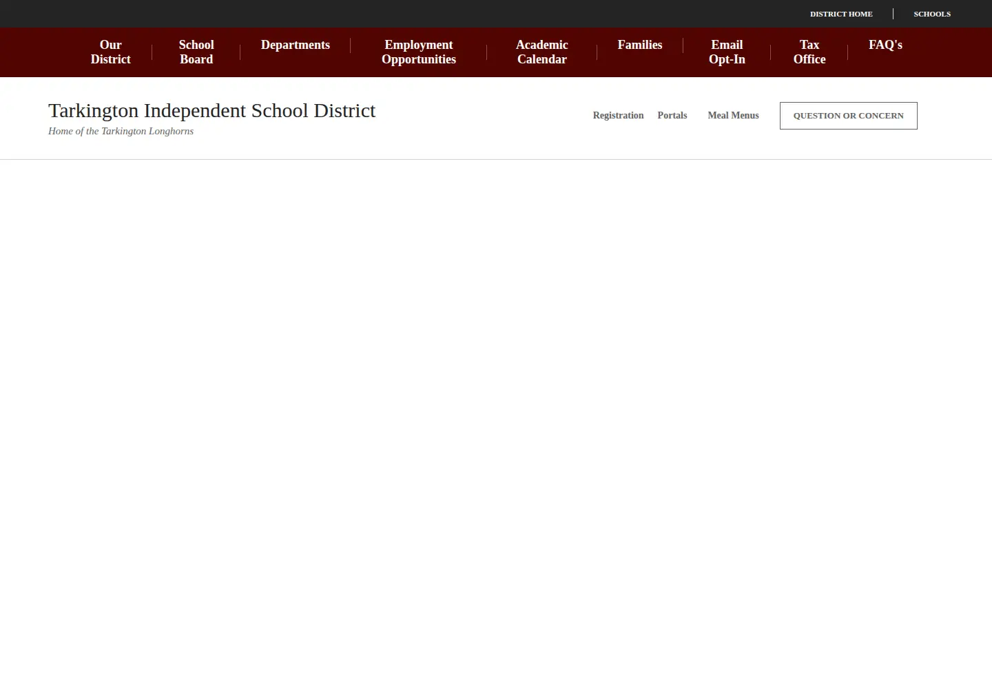 Screenshot of tarkingtonisd.net