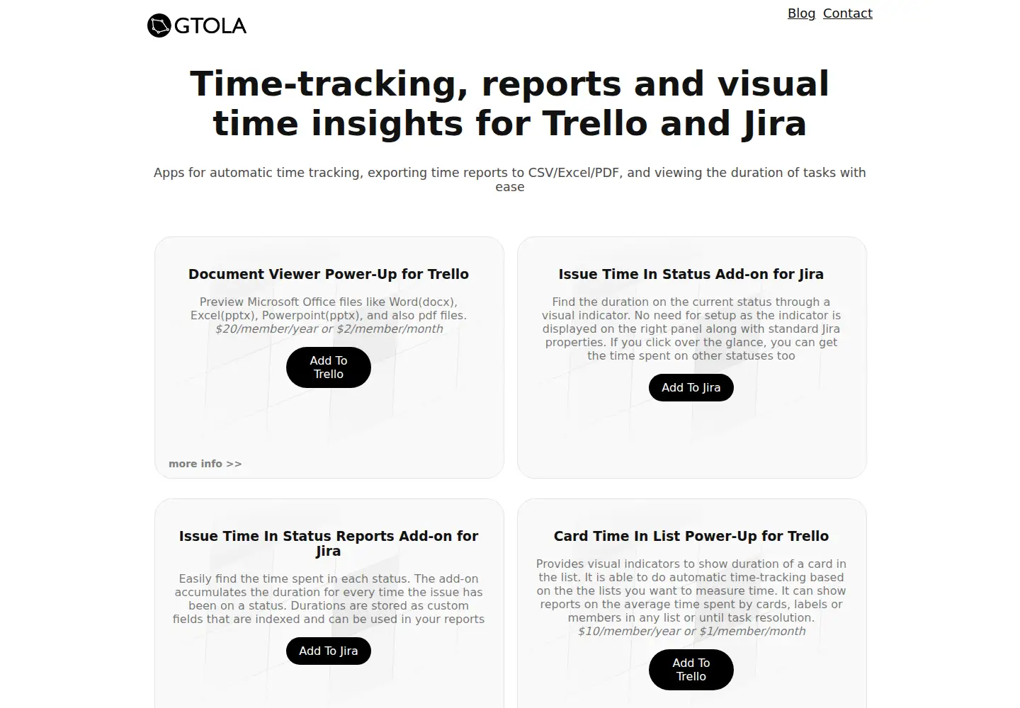 Captured homepage of gtola.com in the current scan