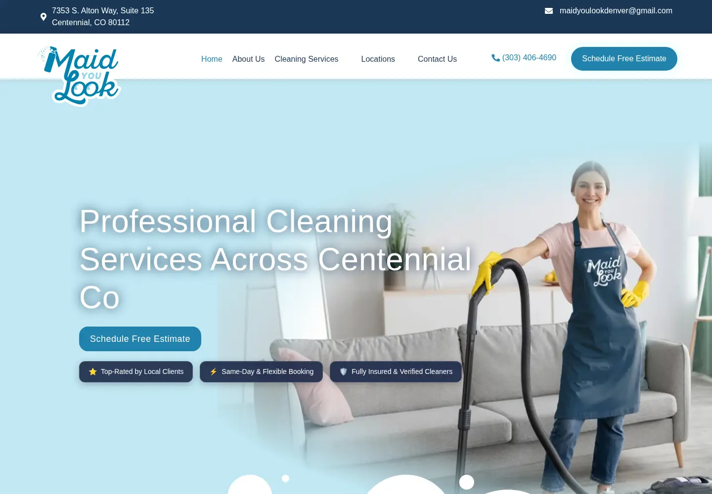 Screenshot of maidyoulook.net