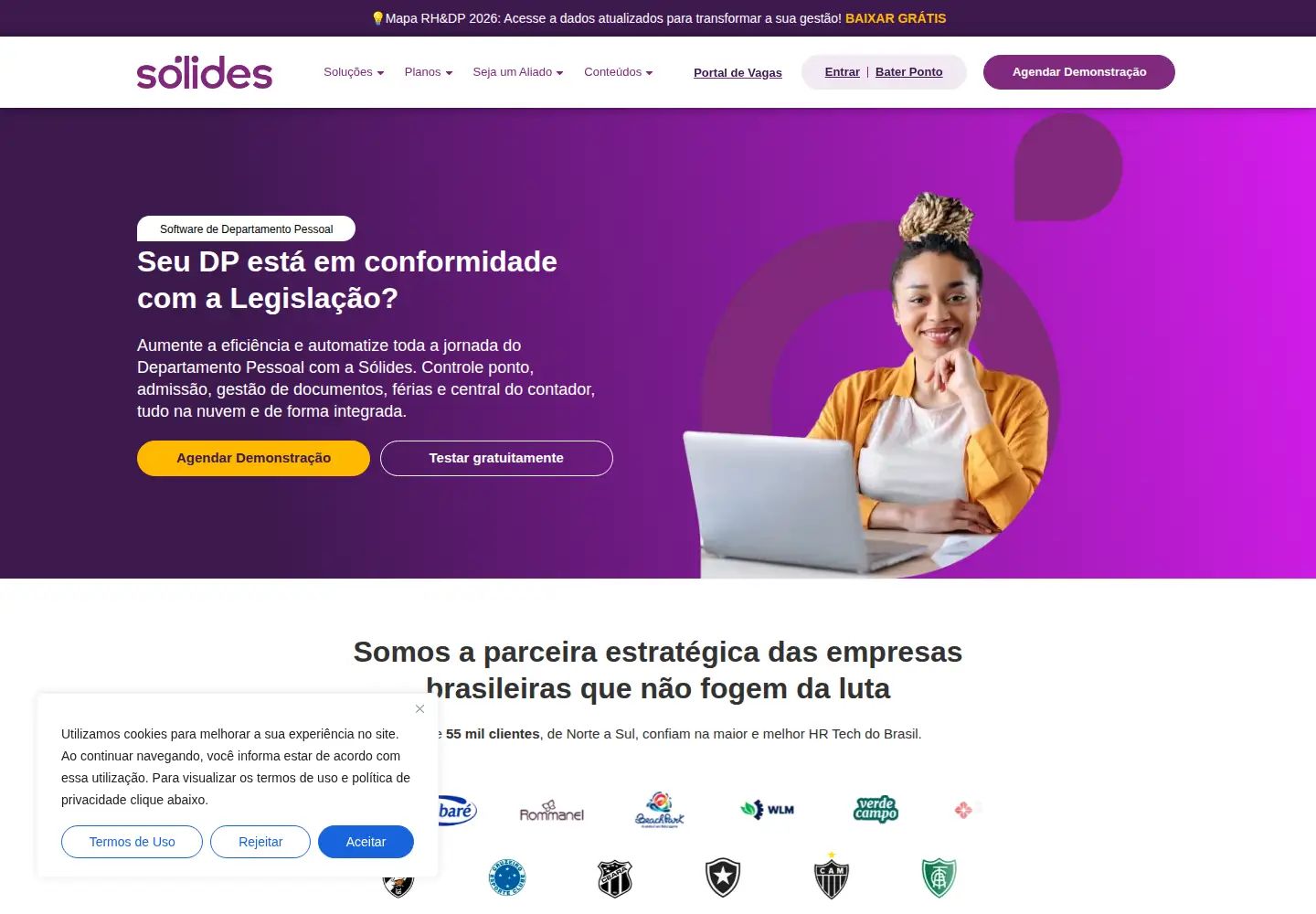 Screenshot of tangerino.com.br