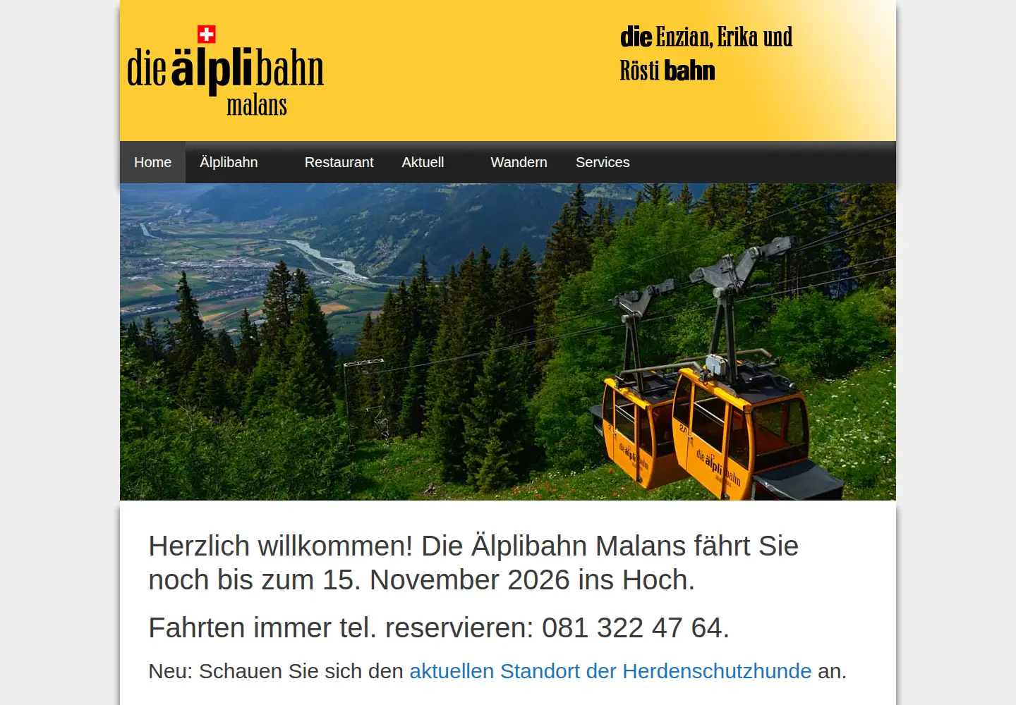 Screenshot of aelplibahn.ch