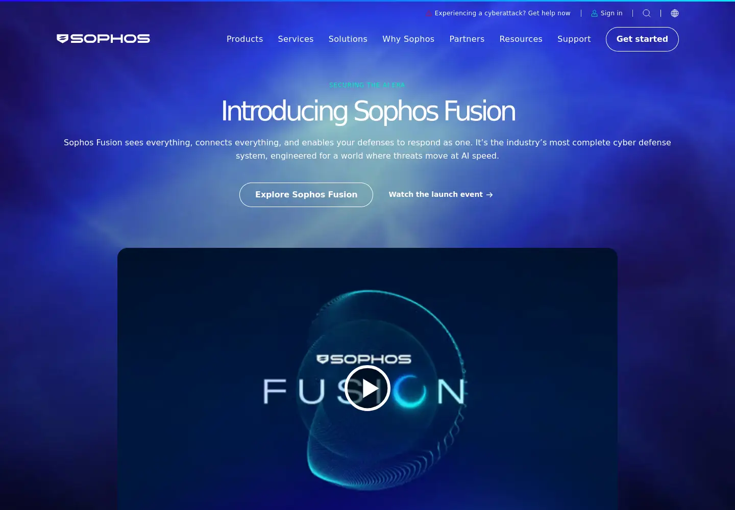 Screenshot of sophos.com