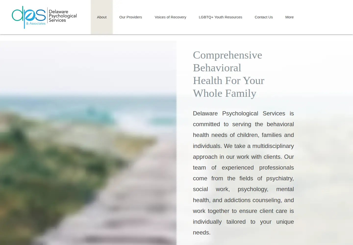 Screenshot of delawarepsychologicalservices.com