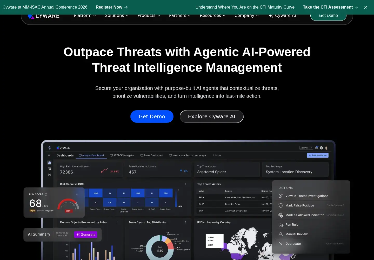 Screenshot of cyware.com