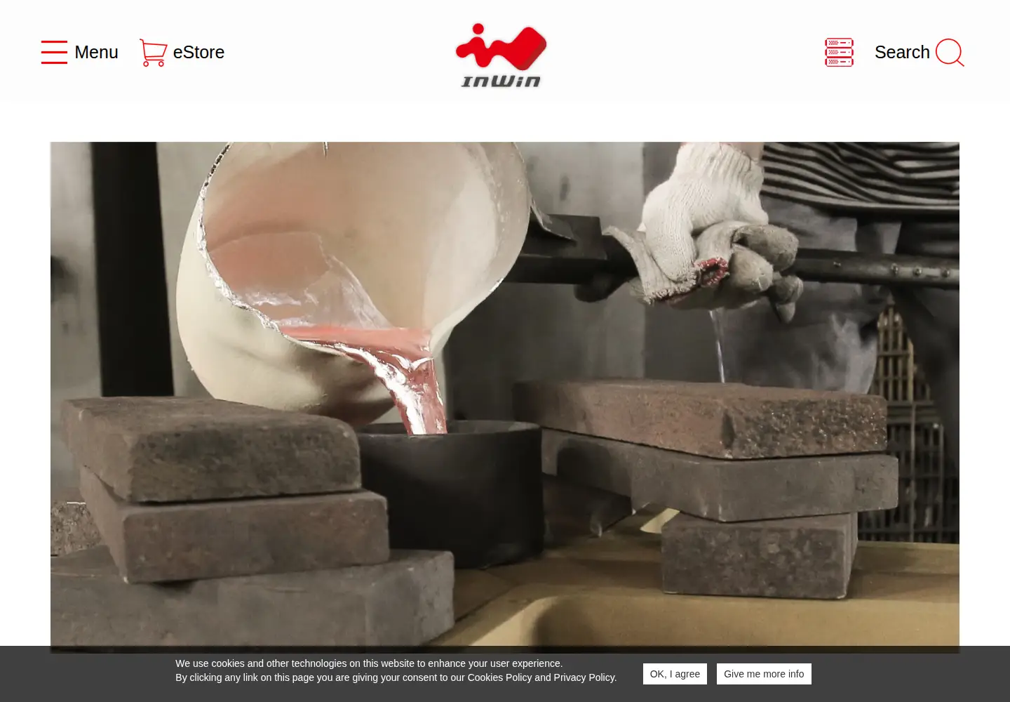 Captured homepage of in-win.com in the current scan