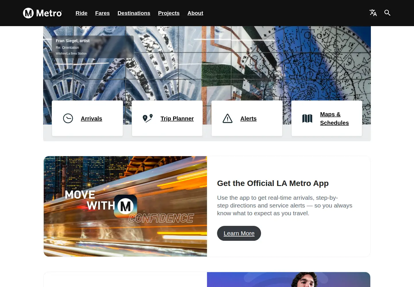 Screenshot of metro.net