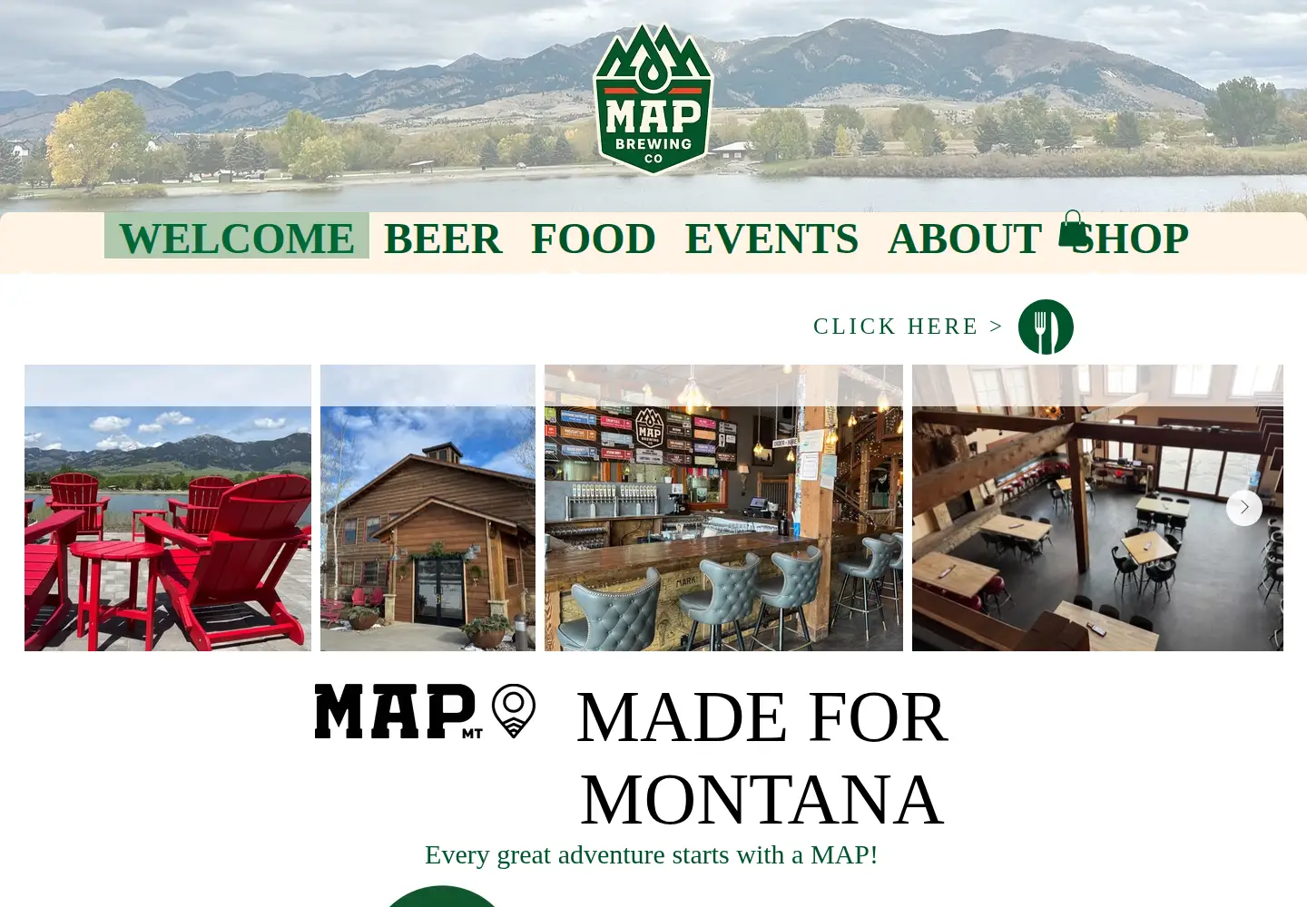 Captured homepage of mapbrewing.com in the current scan
