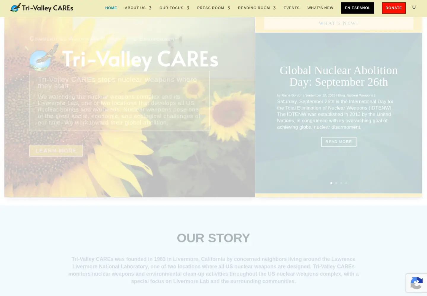 Screenshot of trivalleycares.org