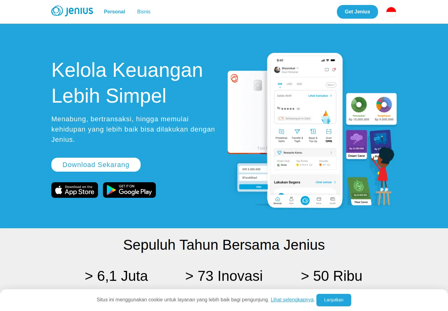 Screenshot of jenius.com
