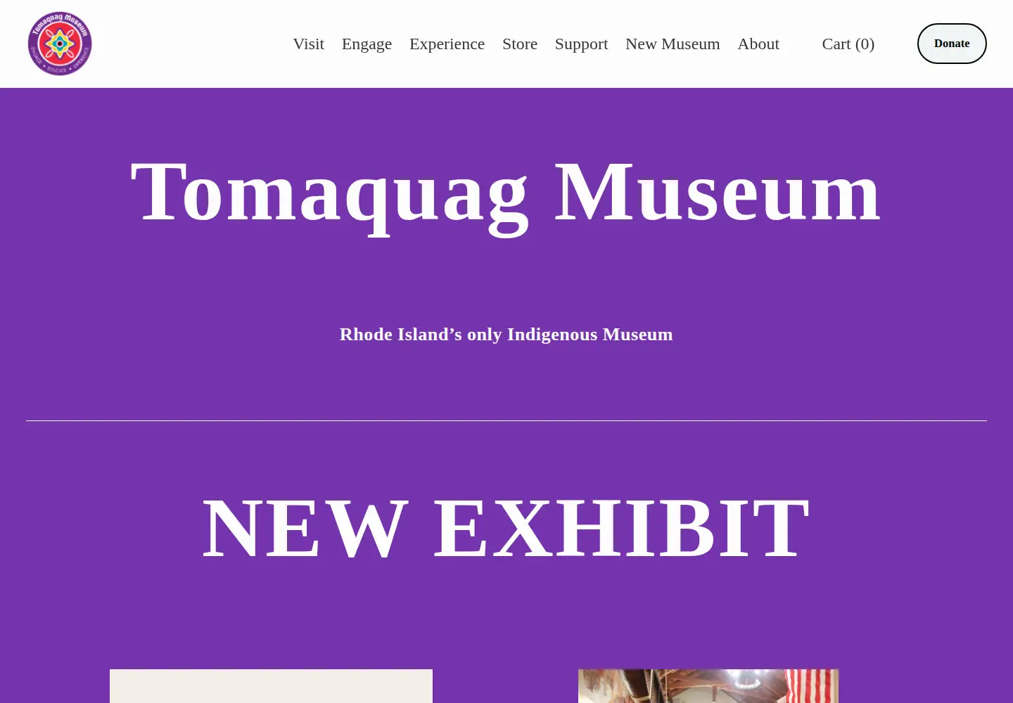Screenshot of tomaquagmuseum.org