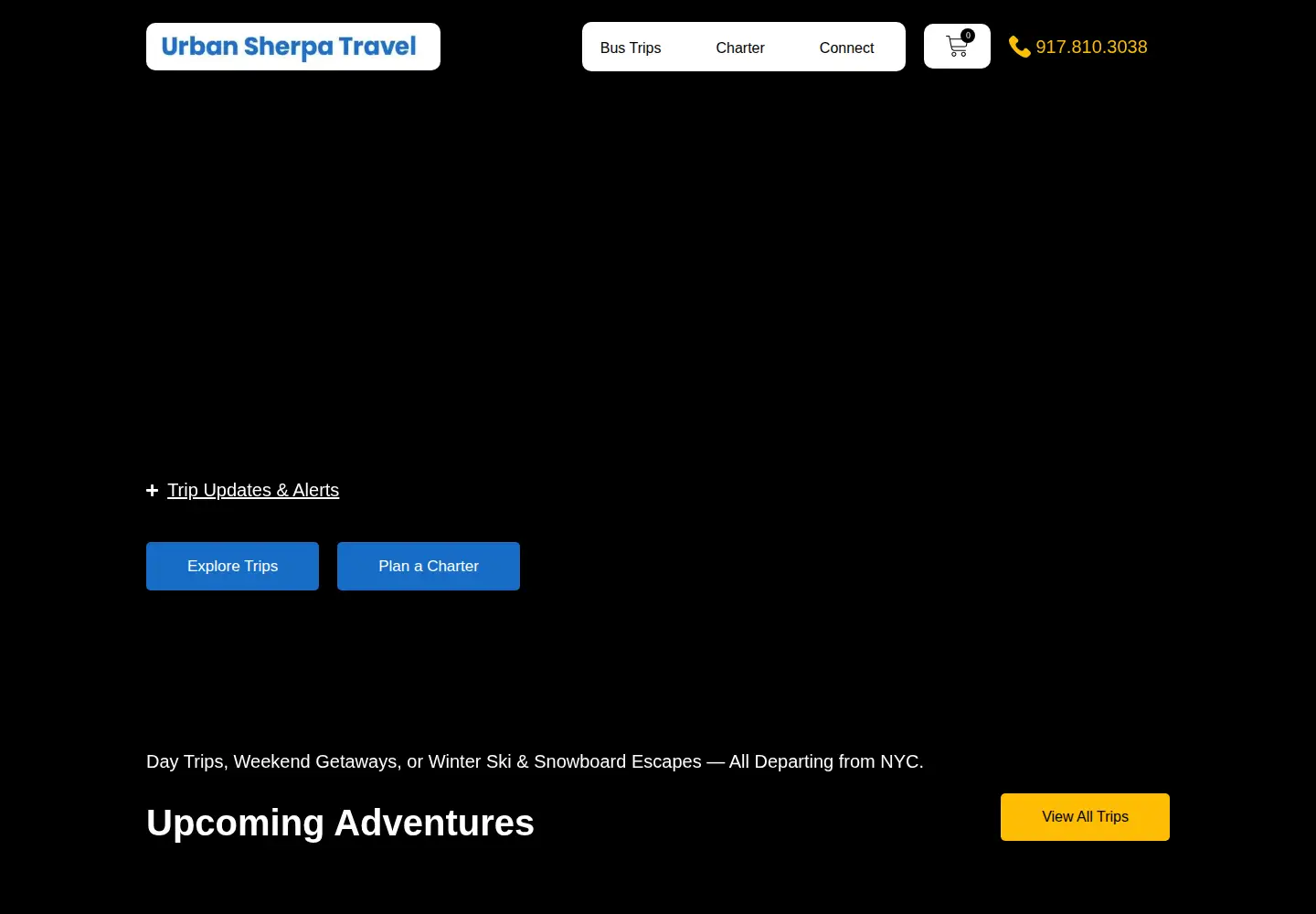 Captured homepage of urbansherpatravel.com in the current scan